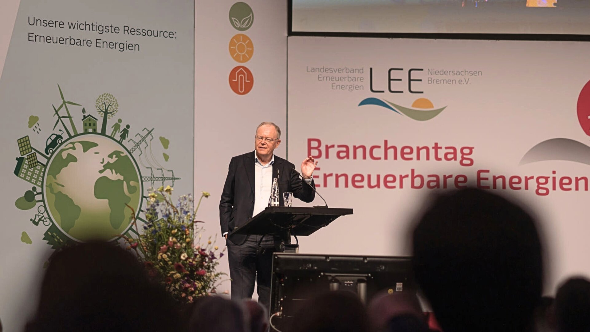 Der damalige Ministerpräsident Stephan Weil beim Branchentag 2024 / Foto: LEE/Jürgen Bartz