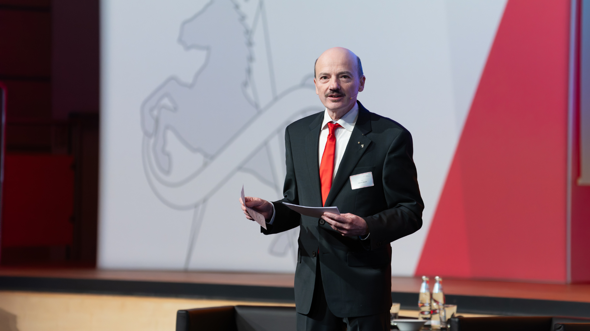 Martin Betzler bei seiner Rede beim Neujahrsempfang der Ingenieurkammer Niedersachsen in Hannover / Foto: Marcus Prell
